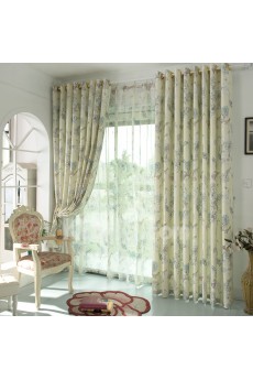 Floral Energy Saving Made to Measure Curtain (Two Panels)