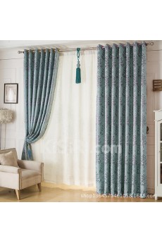 Floral Energy Saving Made to Measure Curtain (Two Panels)