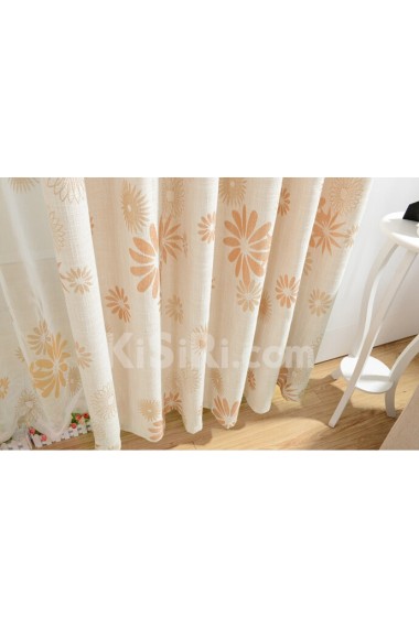Floral Energy Saving Made to Measure Curtain (Two Panels)