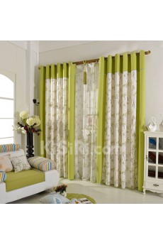 Floral Energy Saving Made to Measure Curtain (Two Panels)