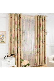 Floral Energy Saving Made to Measure Curtain (Two Panels)