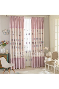 Polka Dot Energy Saving Made to Measure Curtain (Two Panels)