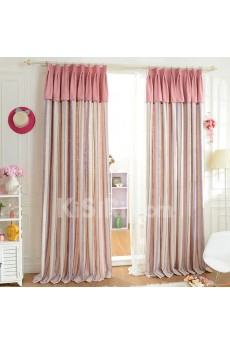 Striped Energy Saving Made to Measure Curtain (Two Panels)