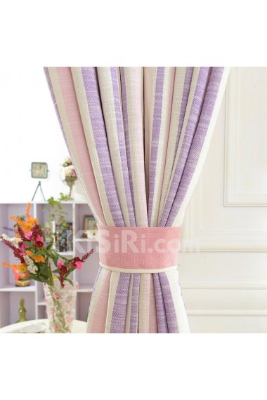 Striped Energy Saving Made to Measure Curtain (Two Panels)