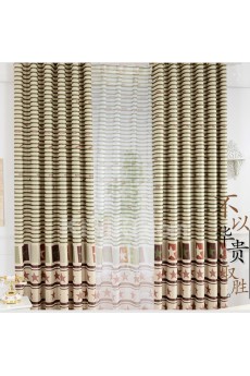 Striped Energy Saving Made to Measure Curtain (Two Panels)