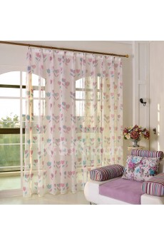 Leaf Made to Measure Sheer Curtain (Two Panels)