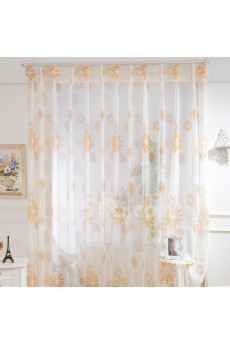 Floral Made to Measure Sheer Curtain (Two Panels)