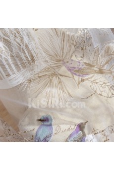 Floral Made to Measure Sheer Curtain (Two Panels)