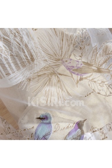 Floral Made to Measure Sheer Curtain (Two Panels)