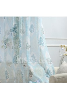 Leaf Made to Measure Sheer Curtain (Two Panels)
