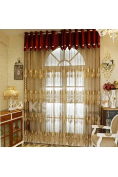 Floral Made to Measure Sheer Curtain (Two Panels)