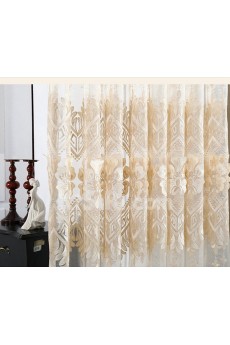 Floral Made to Measure Sheer Curtain (Two Panels)