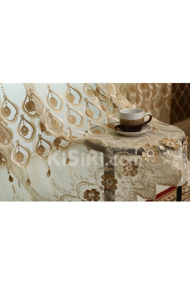 Floral Made to Measure Sheer Curtain (Two Panels)