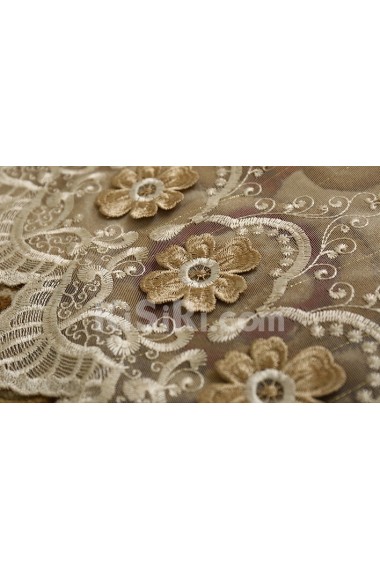 Floral Made to Measure Sheer Curtain (Two Panels)