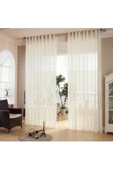 Striped Made to Measure Sheer Curtain (Two Panels)