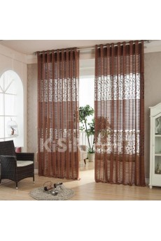 Striped Made to Measure Sheer Curtain (Two Panels)