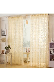 Floral Made to Measure Sheer Curtain (Two Panels)