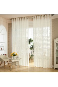 Striped Made to Measure Sheer Curtain (Two Panels)