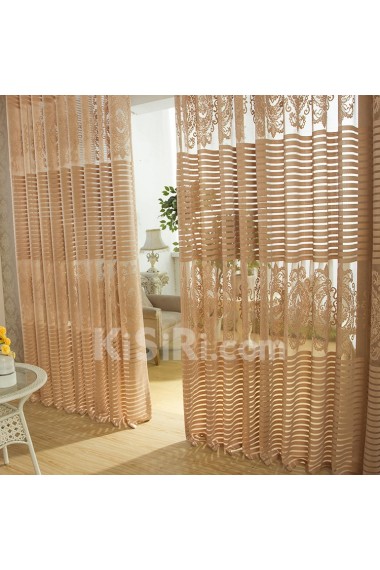 Striped Made to Measure Sheer Curtain (Two Panels)