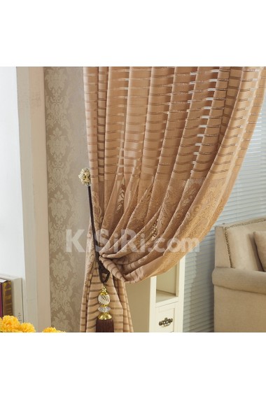 Striped Made to Measure Sheer Curtain (Two Panels)