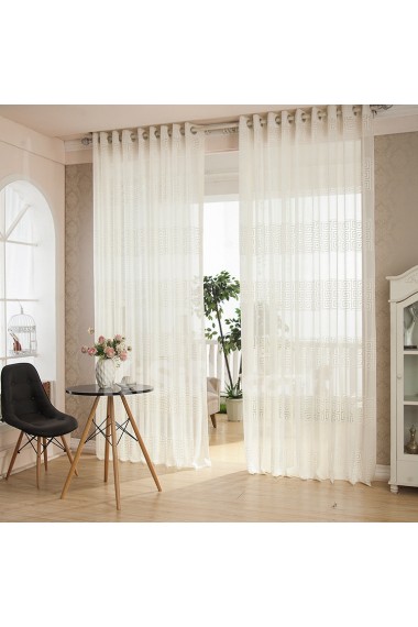 Plaid Made to Measure Sheer Curtain (Two Panels)