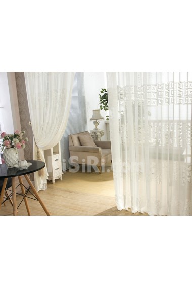 Plaid Made to Measure Sheer Curtain (Two Panels)