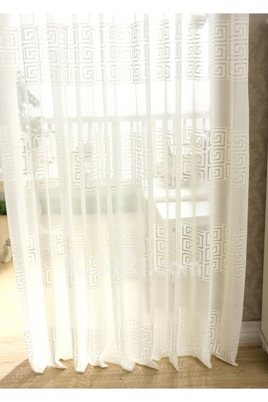 Plaid Made to Measure Sheer Curtain (Two Panels)