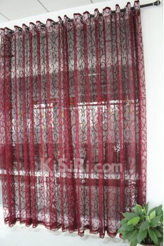 Floral Made to Measure Sheer Curtain (Two Panels)