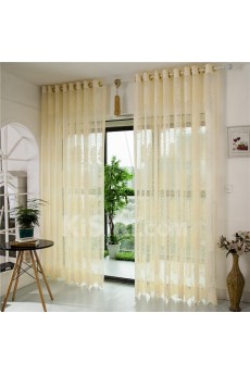 Floral Made to Measure Sheer Curtain (Two Panels)