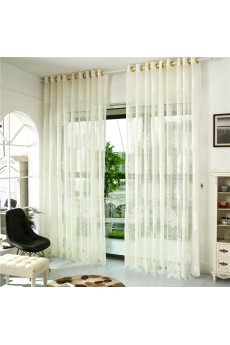 Floral Made to Measure Sheer Curtain (Two Panels)