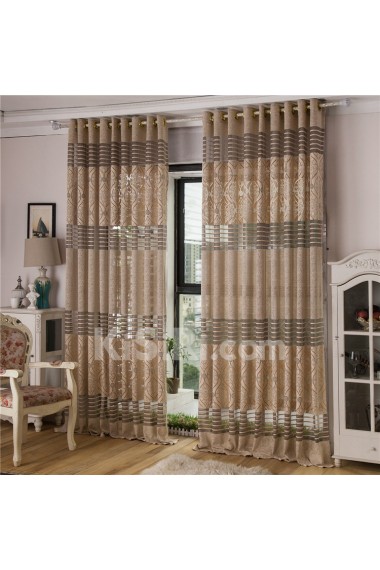 Floral Made to Measure Sheer Curtain (Two Panels)