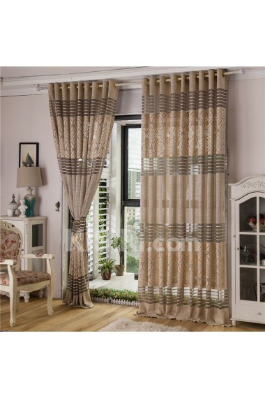 Floral Made to Measure Sheer Curtain (Two Panels)