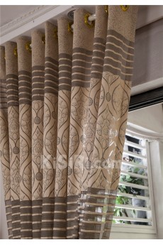 Floral Made to Measure Sheer Curtain (Two Panels)