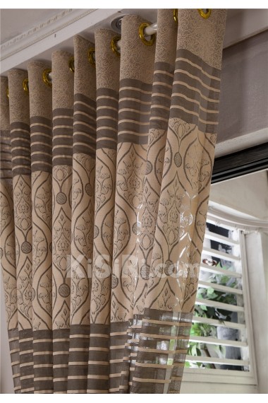 Floral Made to Measure Sheer Curtain (Two Panels)