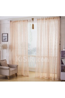 Plaid Made to Measure Sheer Curtain (Two Panels)