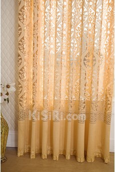 Floral Made to Measure Sheer Curtain (Two Panels)