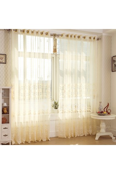 Floral Made to Measure Sheer Curtain (Two Panels)