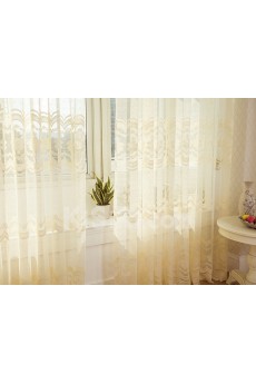 Floral Made to Measure Sheer Curtain (Two Panels)