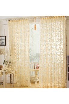 Floral Made to Measure Sheer Curtain (Two Panels)