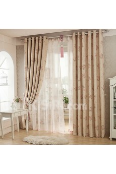 Floral Energy Saving Made to Measure Curtain (Two Panels)