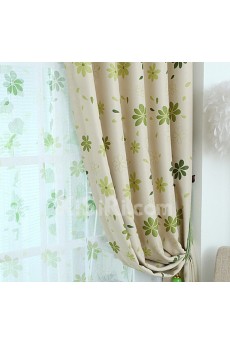 Floral Energy Saving Made to Measure Curtain (Two Panels)