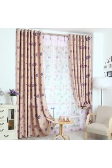 Floral Energy Saving Made to Measure Curtain (Two Panels)