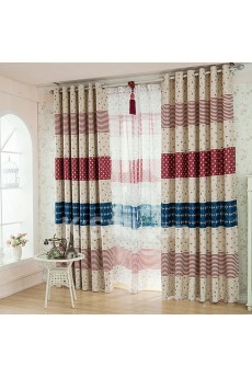 Polka Dot Energy Saving Made to Measure Curtain (Two Panels)