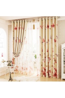 Floral Energy Saving Made to Measure Curtain (Two Panels)