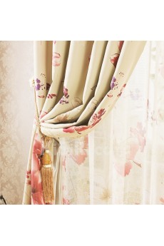 Floral Energy Saving Made to Measure Curtain (Two Panels)