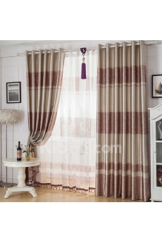 Striped Energy Saving Made to Measure Curtain (Two Panels)