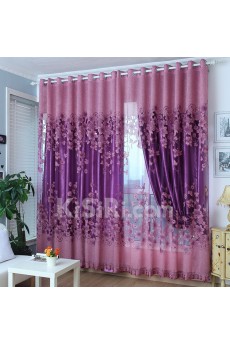 Floral Energy Saving Made to Measure Curtain (Two Panels)