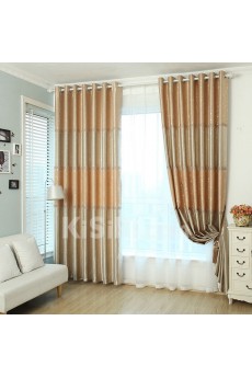 Striped Energy Saving Made to Measure Curtain (Two Panels)