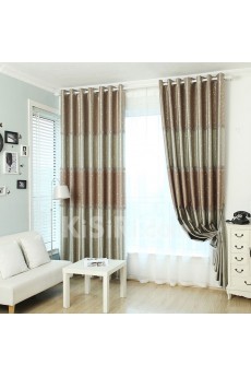 Striped Energy Saving Made to Measure Curtain (Two Panels)