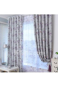 Floral Energy Saving Made to Measure Curtain (Two Panels)